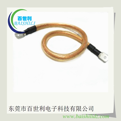 百世利绝缘塑胶铜绞线软连接，绝缘浸塑镀锡铜绞线软连接