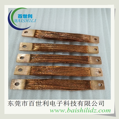 整流设备铜绞线软连接，熔压铜绞线软连接制作