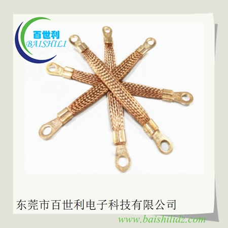 JG端子法兰静电接地线/铜绞线法兰静电跨接线