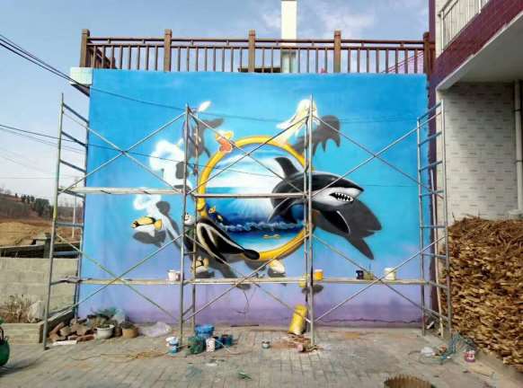 岳阳墙面彩绘，岳阳手绘立体画价格省