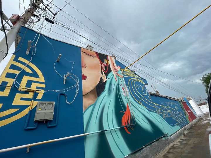和田墙体彩绘，和田手绘立体画价格省