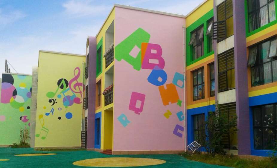 自贡幼儿园外墙墙绘分析自贡古建筑彩绘用心每面墙