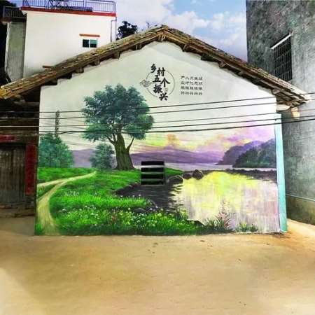 漯河墙体画彩绘,漯河机喷墙面彩绘,墙体绘画广告