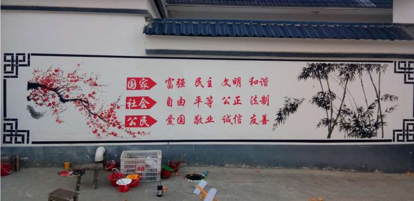 河池墙体画彩绘,河池文化墙彩绘,墙体绘画广告