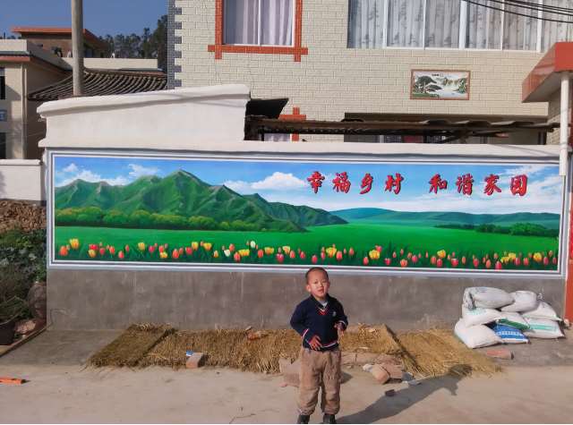 桂林墙体画彩绘,桂林墙体喷彩绘,手绘墙画广告