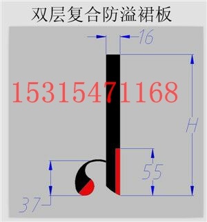 山东向上金品防溢裙板 200*15聚氨酯防溢裙板  挡煤板