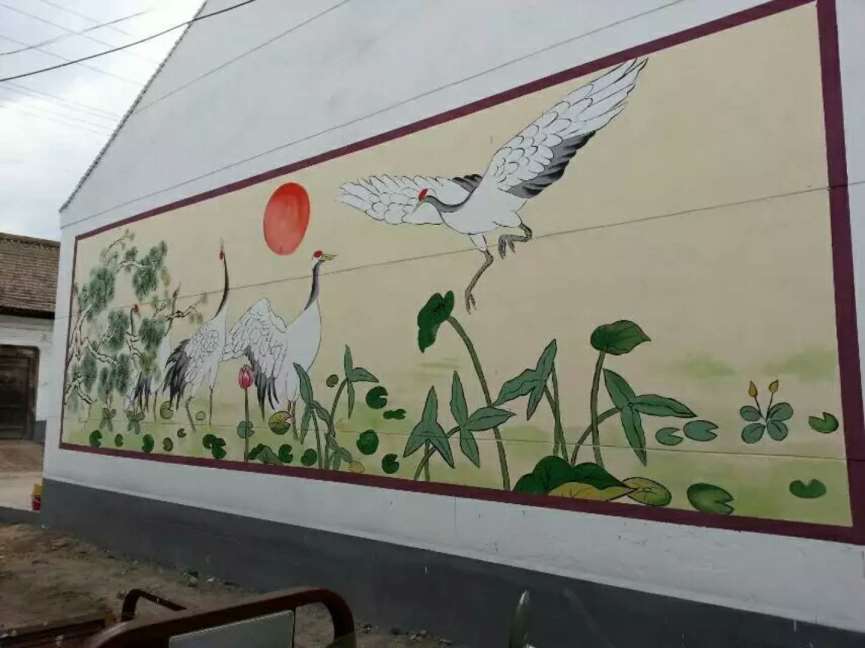 双鸭山墙体彩绘，双鸭山手绘墙画技术报价合理