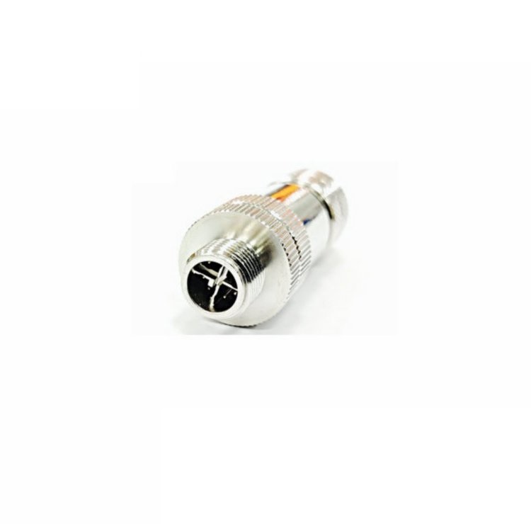 X-codeM12-8针全金属屏蔽型现场接线式自接头