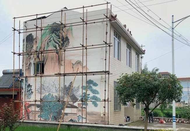 资阳市篮球馆墙体彩绘,资阳围墙机喷彩绘图价钱