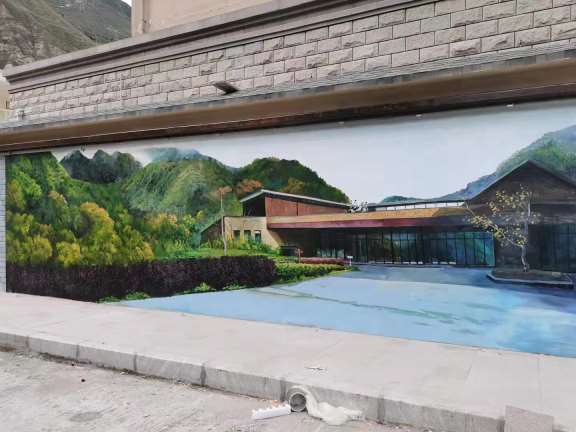 大理涂鸦墙画大理篮球馆墙体彩绘愿望2022