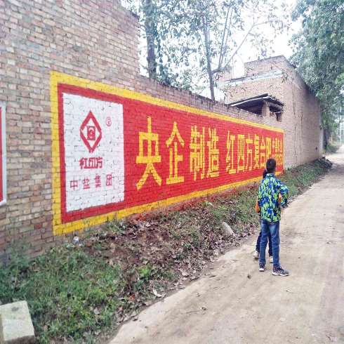 巴音郭楞广告墙体字,巴音郭楞驾校墙体广告城市带动农村