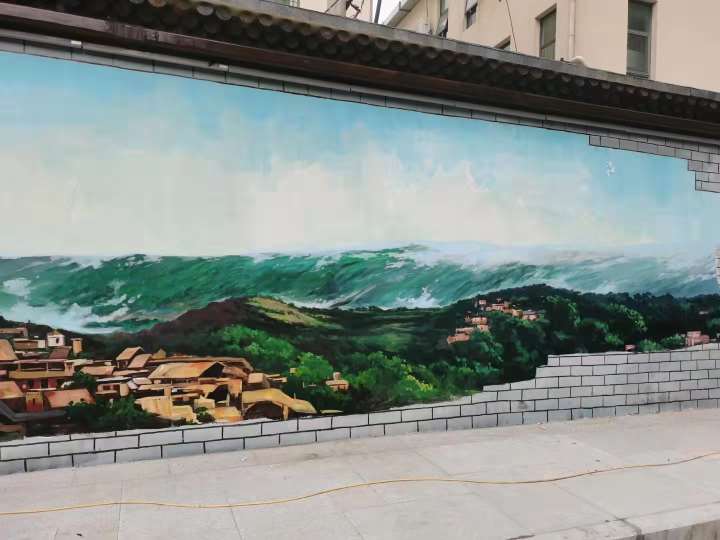 毕节停车场墙体彩绘报价 毕节墙面绘画费用