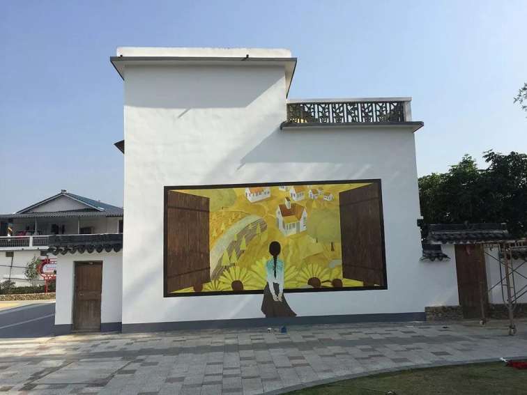 毕节街头墙体彩绘价格 毕节乡村墙画图片