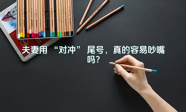 夫妻用 “对冲” 尾号，真的容易吵嘴吗？