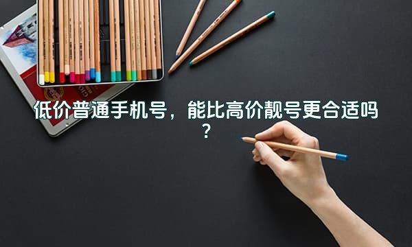 低价普通手机号，能比高价靓号更合适吗？
