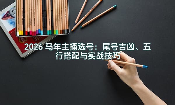 2026 马年主播选号：尾号吉凶、五行搭配与实战技巧