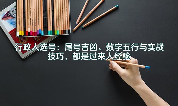 行政人选号：尾号吉凶、数字五行与实战技巧，都是过来人经验